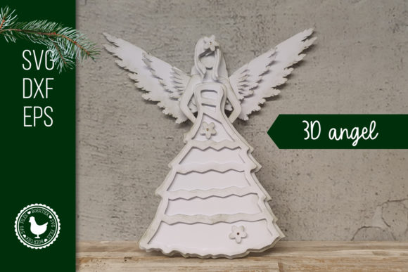 Angel Cardstock 3D: A 3D SVG Christmas Asset Review