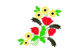 Colorful Flowers Embellishment for Spring Crafts