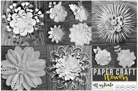 Layered Flowers Bundle: A 3D SVG Review for Paper Flowers