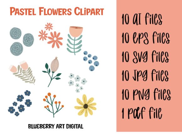Pastel Flowers Clipart: A Designer’s Review for Graphics and Illustrations