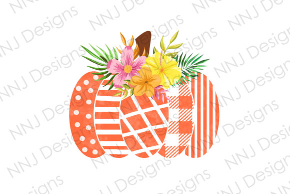 Pumpkin with Flowers Clipart Graphics and Illustrations Review