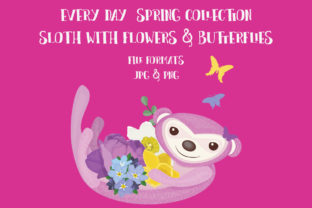 Sloth with Flowers Graphics and Illustrations Review