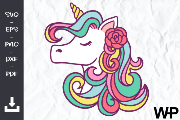 Unicorn Clipart, Unicorn Flowers Svg Graphics and Illustrations