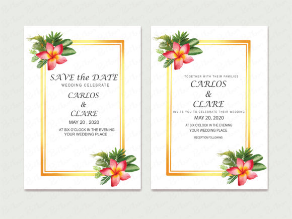 Wedding Card Flowers Graphics and Illustrations Review
